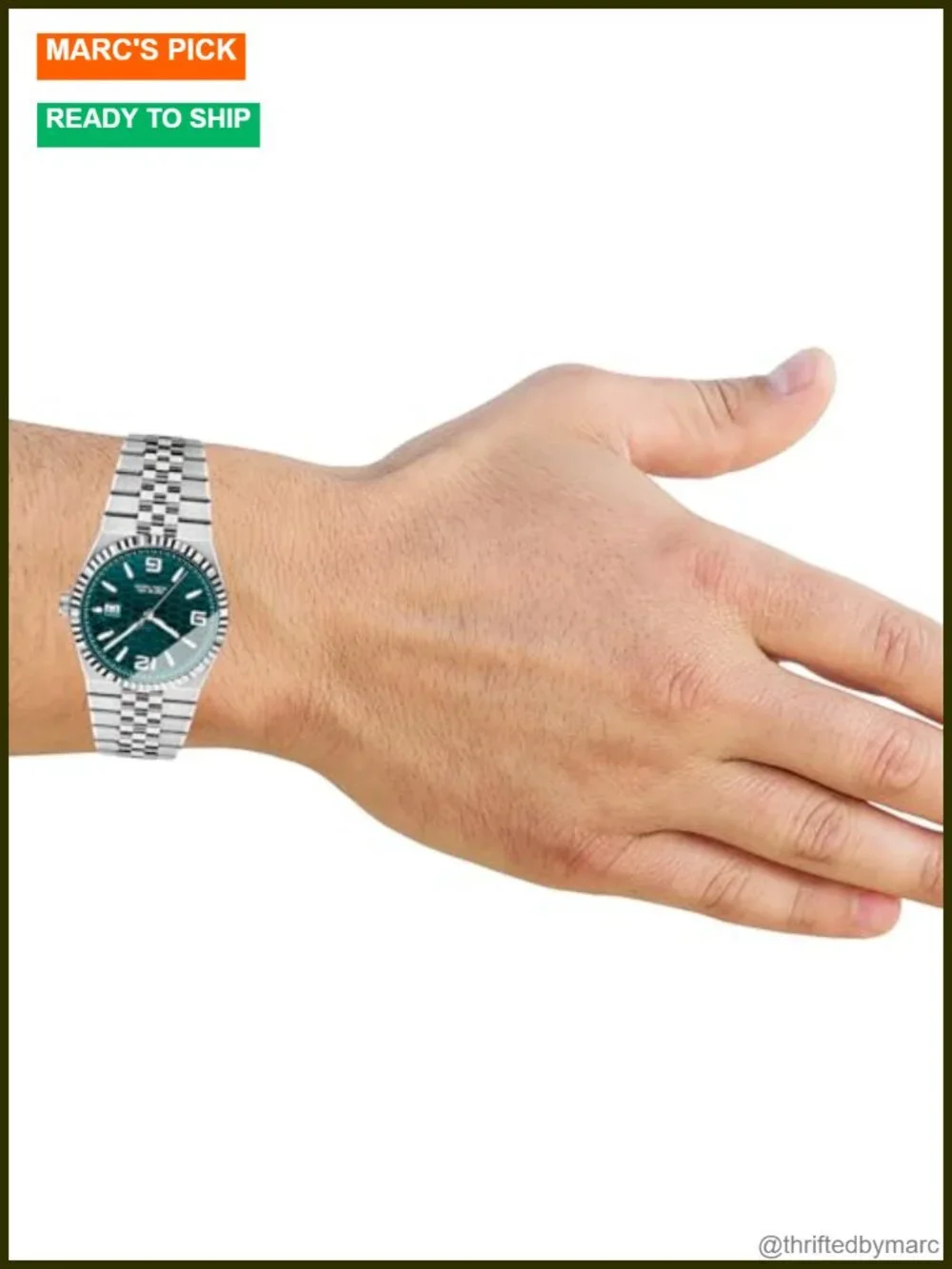 Men's Quartz Luminous Date Waterproof Stainless Steel Dress Watch